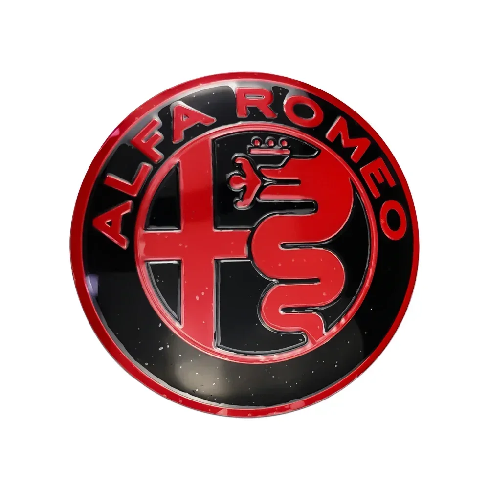 Alfa Romeo Wheel Hub Caps Sticker Set - Premium Car Wheel Center Emblems, 4-Piece Accessory Kit