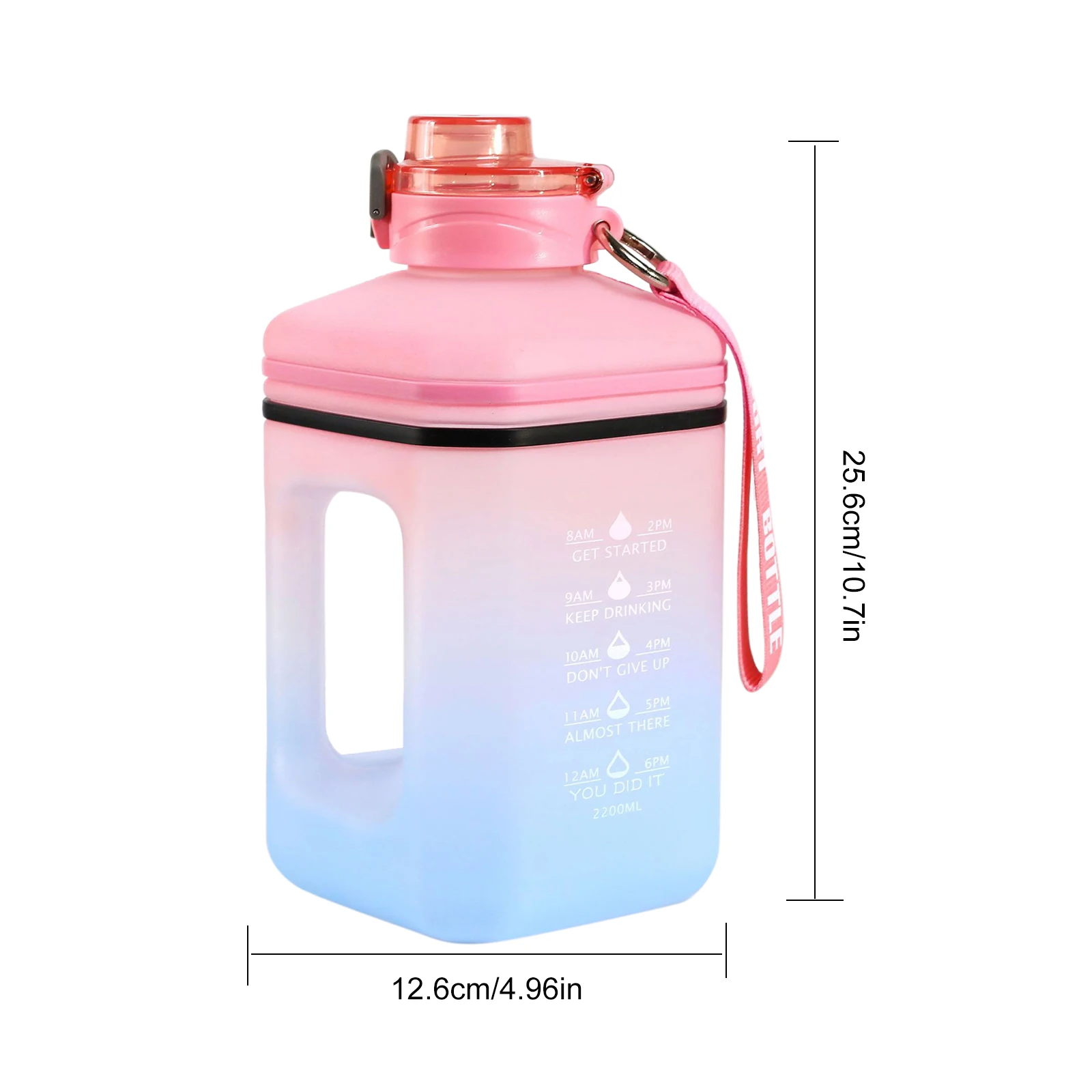 2.2 Liter Gym Water Bottle with Straw Men Women Fitness Large Capacity Big  Bottle Outdoor with Handle Cold Water Bottles - AliExpress