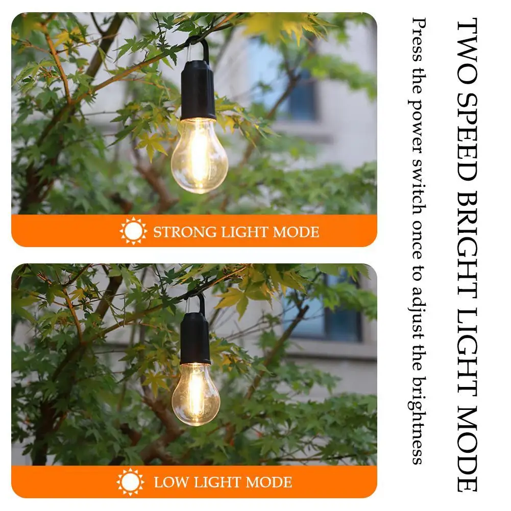 New Outdoor Camping Lights Tungsten Wire Charging Camping Bulb LED Night Stall Lights Household Market Emergency G0N0