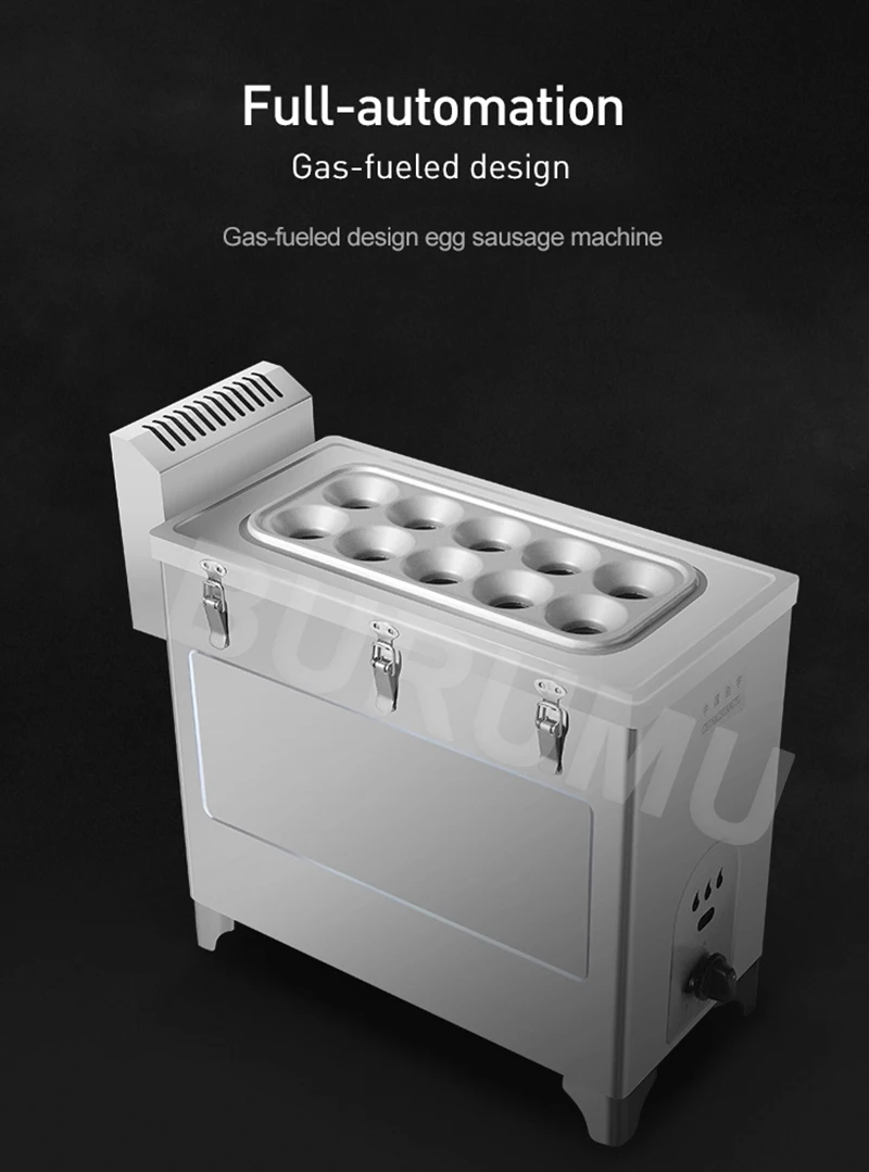 Description Picture 4 of itemEgg Sausage Machine Commercial Egg Roll Machine Egg Cup Automatic Egg Cooker Hot Dogs Baking Machine