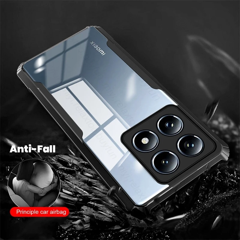 Transparent Acrylic Shockproof Case with Magnet Holder Ring