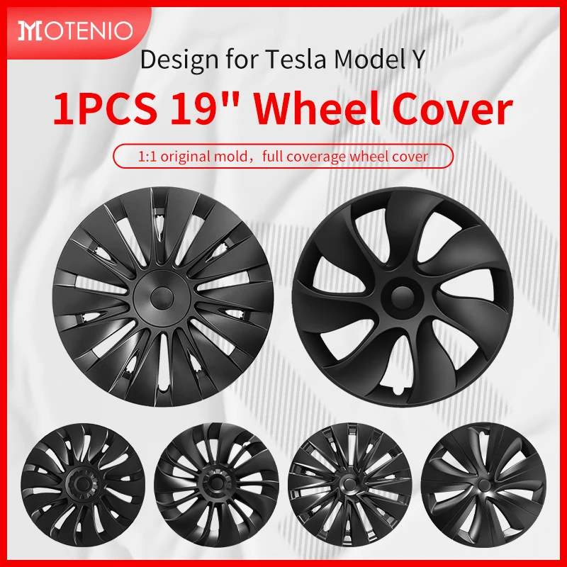 Only 1PC Hubcaps 19 inch Full Coverage Wheel Cover Cap Design for Tesla Model Y Hubcaps Automobile Replacement Accessories 2023 image_0