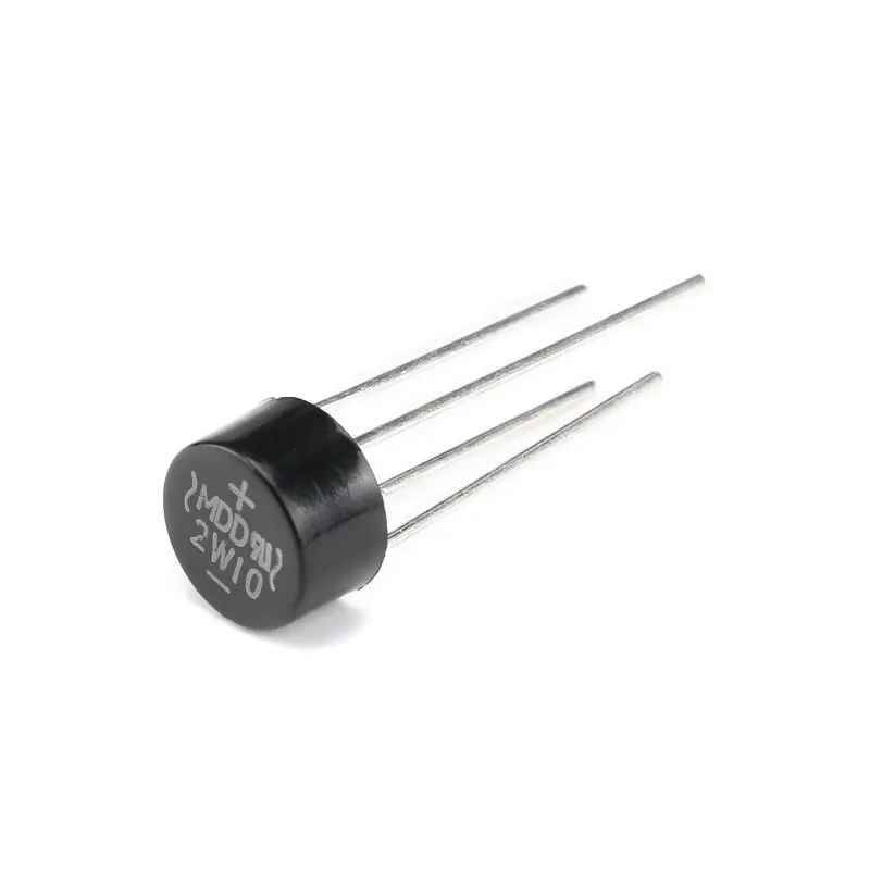 2W10 2W08 2W06 2W04 DIP 4Pin 2A 1000V 1KV Diode Bridge Rectifier Circular 10PCS