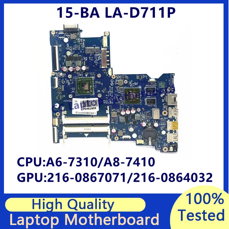 854967-601 854963-601 860343-601 860339-601 для ноутбука HP 15-BA материнская плата со A6-7310/A8-7410 центральный процессор 100% Полная проверка ОК