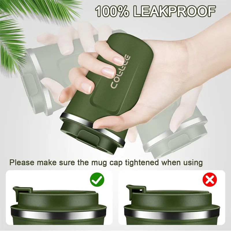 Thermal Mug Coffee Mug Stainless Steel Double Walled Insulated Intelligent Digital Display Leak-Proof 510ML for Keep Hot Ice