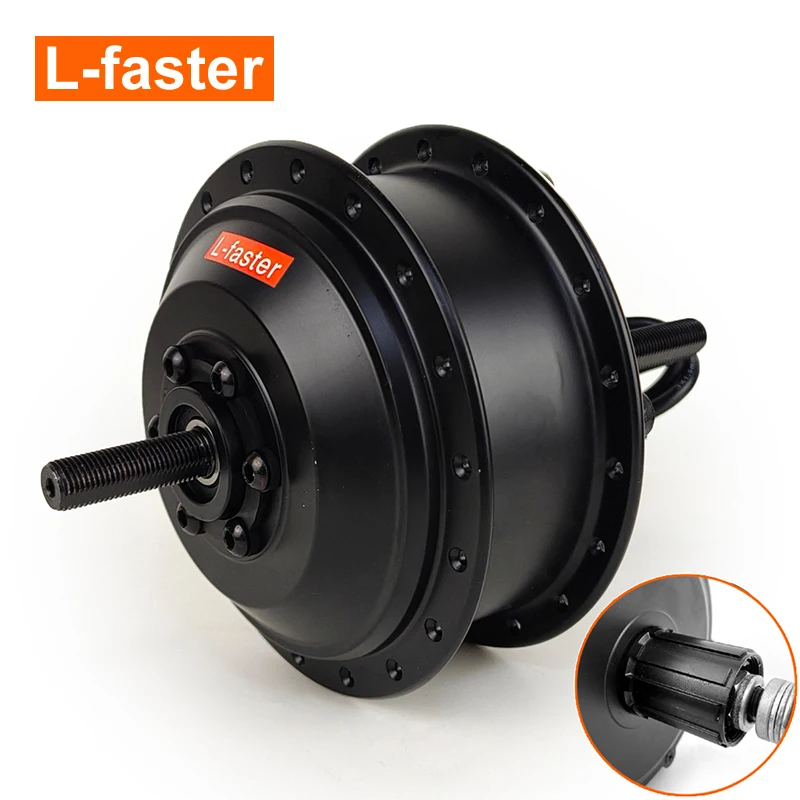 カセットフリーホイール自転車用電動ハブモーター,36V, 48V, 350W