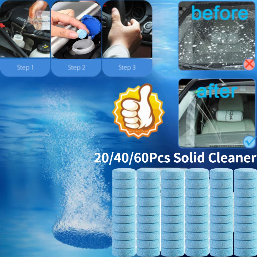 Car Windshield Washer Fluid Tablets Car Glass Solid Wiper Easy To