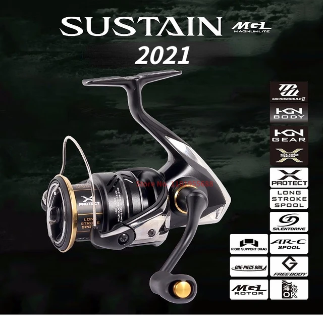 Original SHIMANO 2021 SUSTAIN Fishing Reel 2500 2500HG C3000HG 3000XG 4000  4000XG C5000XG Freshwater Saltwater Fishing Wheel - AliExpress