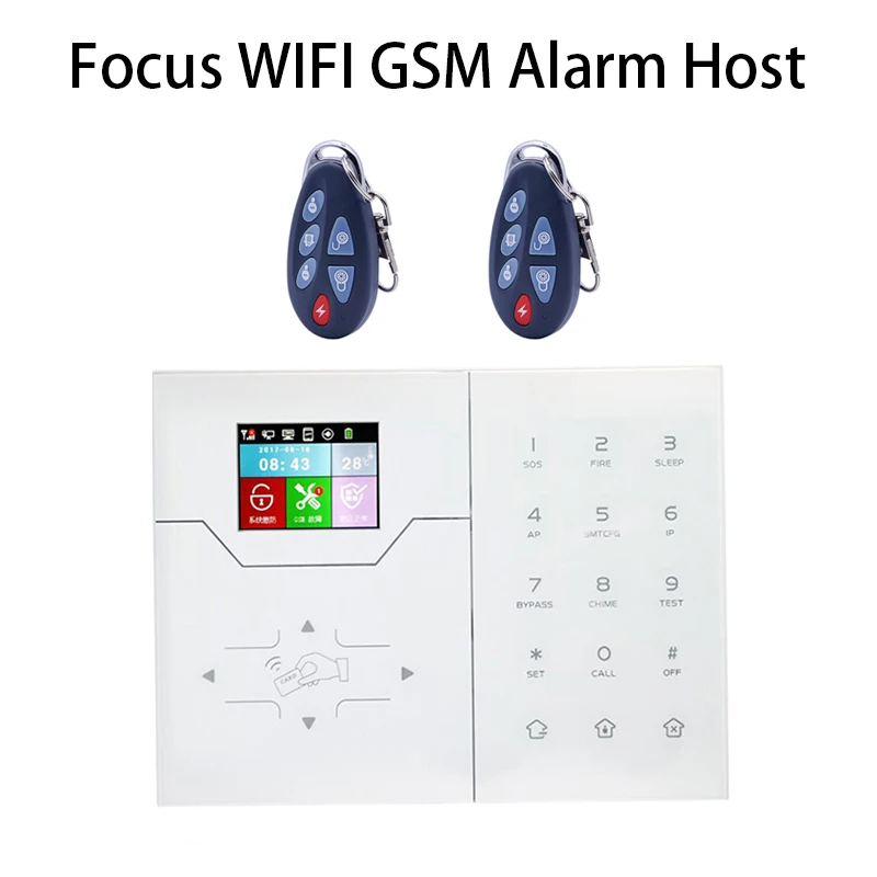 

Focus HA-VGW Alarm Host WIFI GSM 85dB 433MHz 868MHz Colorful Touchscreen French English Voice for Smart Home Security Protection