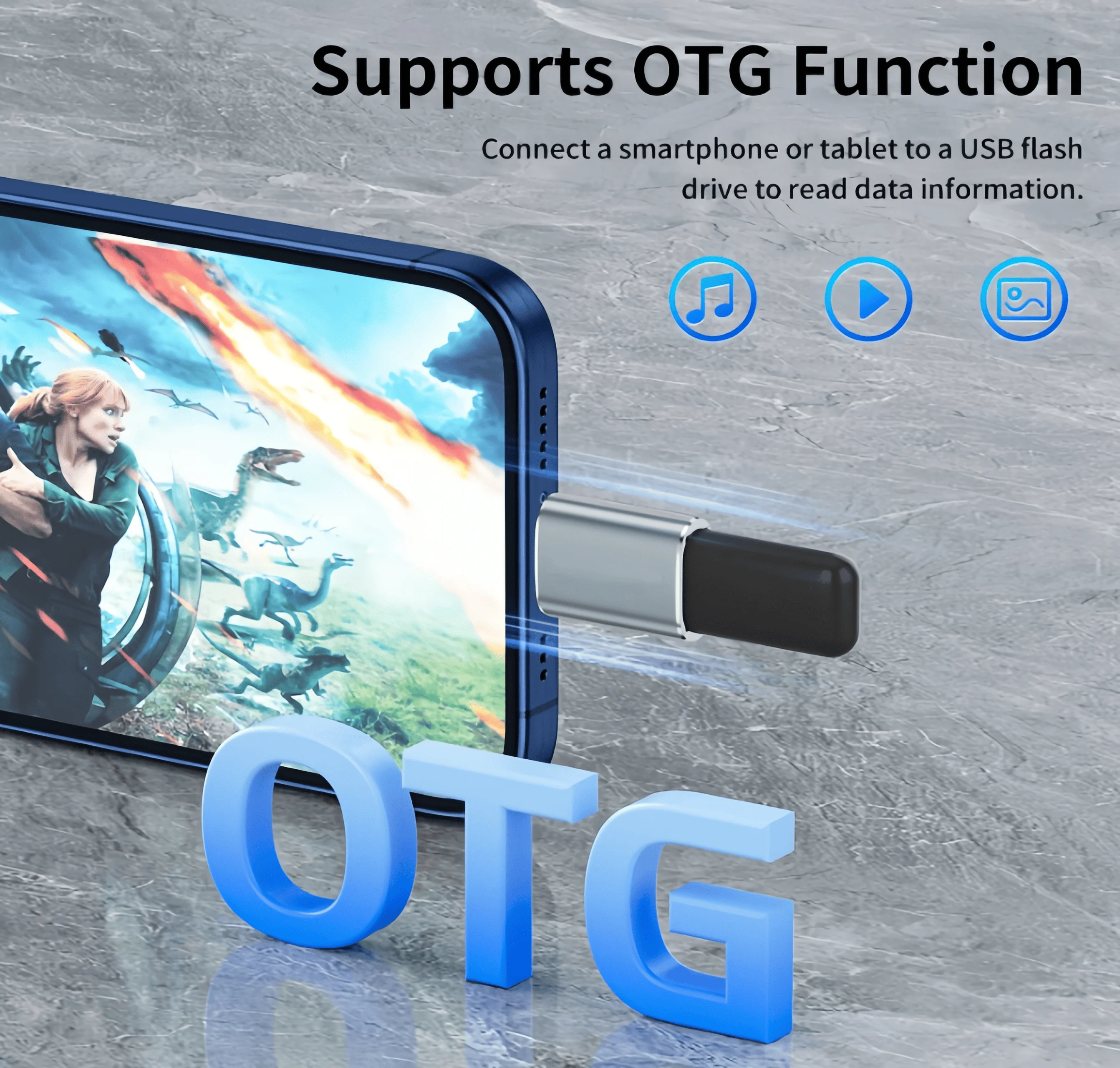 USB C-USB 어댑터 USB 3.2 암-타입C 수 OTG 어댑터, 100W 고속 충전 10Gbps 전송, 맥북 프로/에어 등에 사용 가능