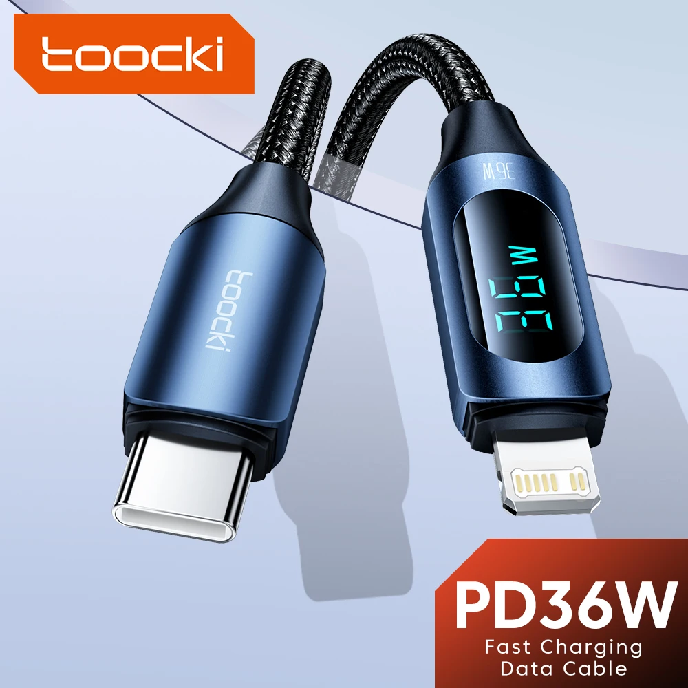 

USB-кабель Toocki для iphone, 36 Вт, с ЖК-дисплеем