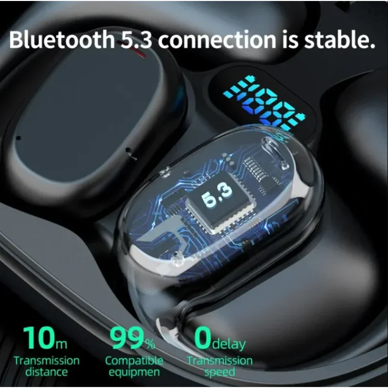 GT280 wireless Bluetooth headset LED display heavy bass stereo earplugs sports fitness running suitable with ear hook design 2