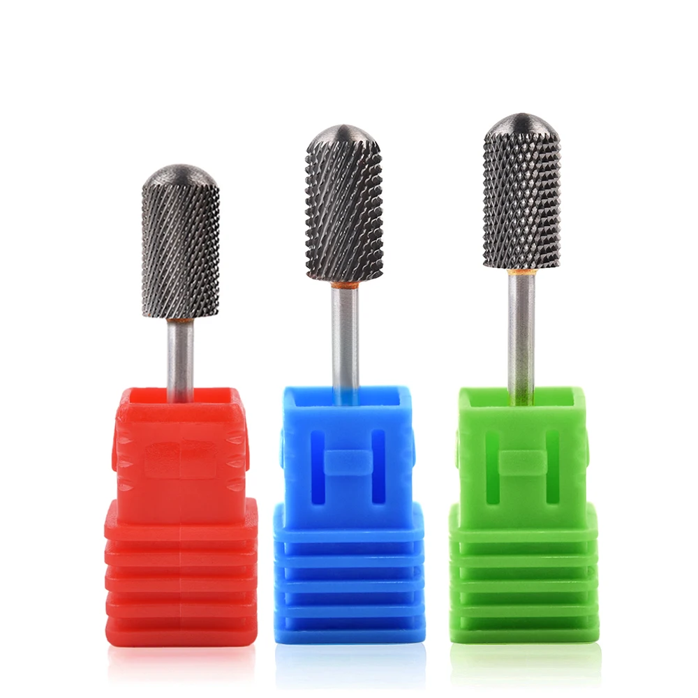 

Carbide Tungsten Nail Drill Bits Smooth Cylinder Burr Nail File Electric Drill Machine Manicure Pedicure Milling Cutters