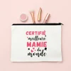 Best Grandma In The World Print Makeup Bag Travel Neceser Toiletry Pouch Pregnancy Announcement Zipper Cosmetic Bags Mamie Gifts 3