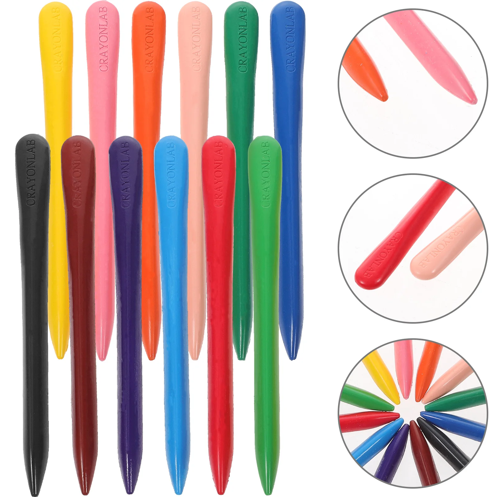 

12 Colors Children's Gift Idea Crayons for Kids Triangle Washable Non Toxic Holiday