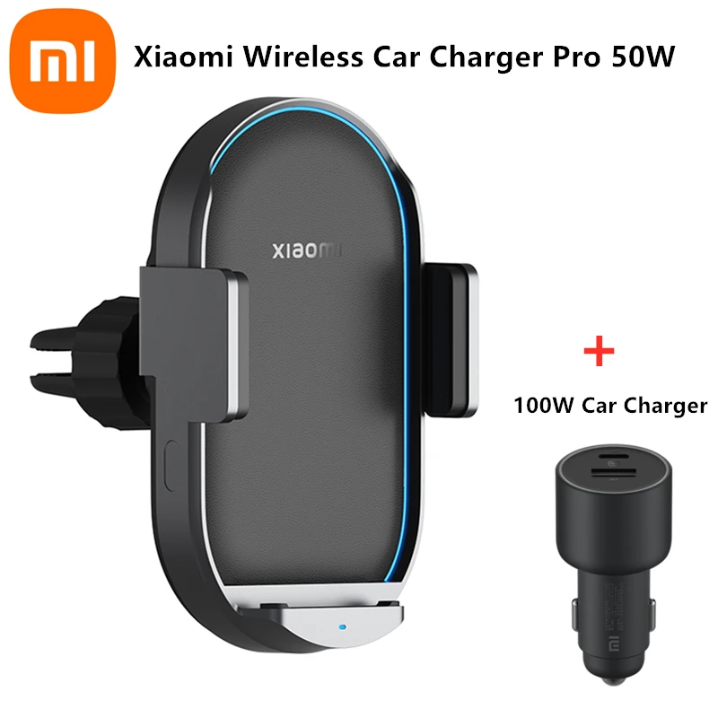 Xiaomi-Mi-50W-Wireless-Car-Charger-Pro-With-100W-Car-Charger-Usb-Cable ...