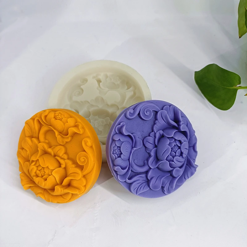 Peony Flower Soap Mold Handmade Candle Molds Silicone Cake Decoration Candy Biscuits Baking Accessories DIY Gift to Friends