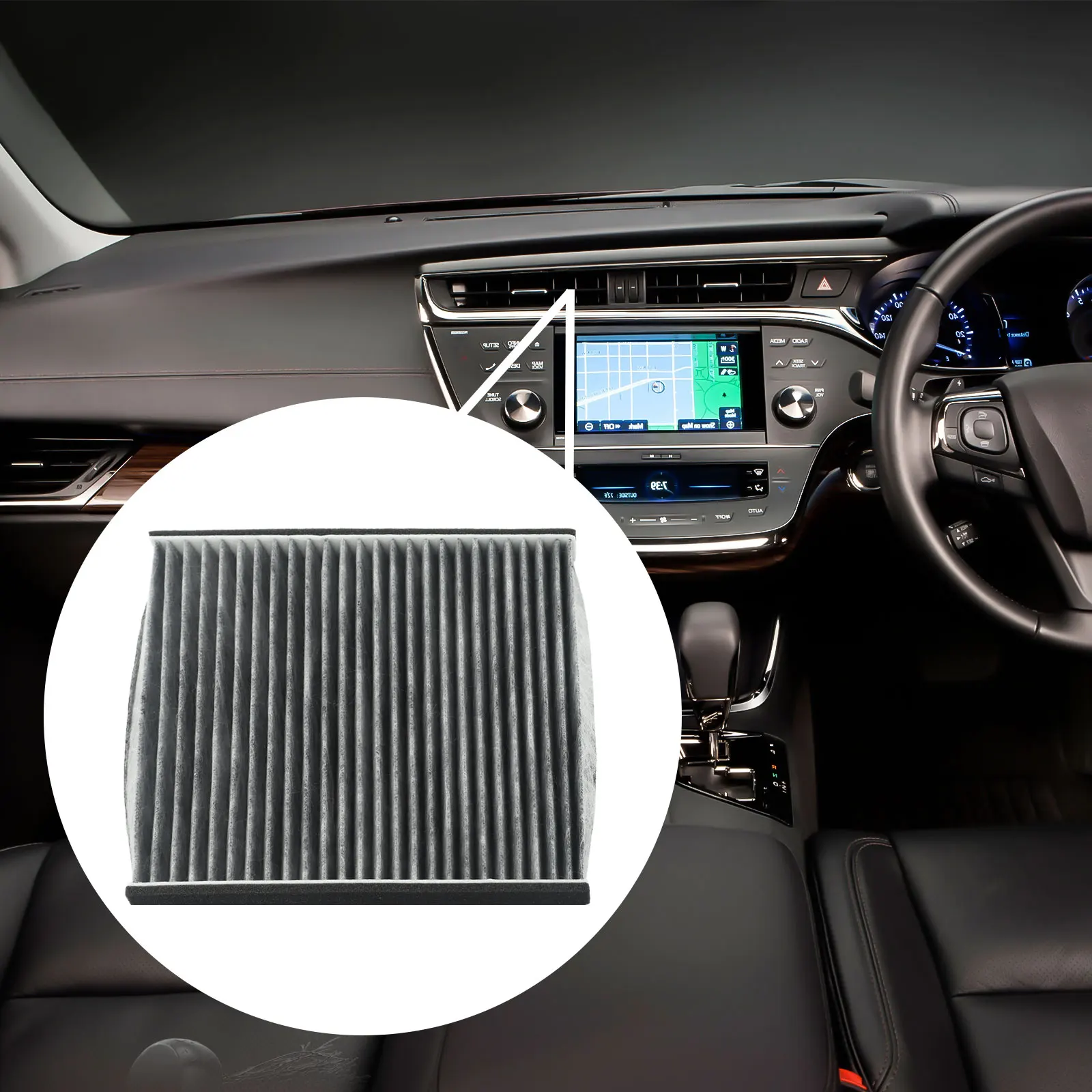 

Car Air Conditioning Filter Non-Woven Fabric 87139-33010 218x215x16mm For Lexus Cabin Air Filter Activated Carbon Filter