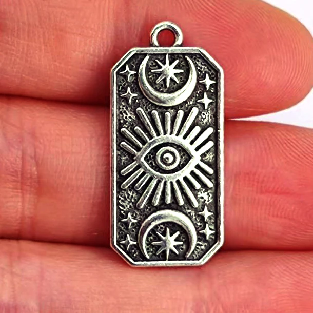5-pcs Unisex Star Moon Sun Eye Pendant Amulet