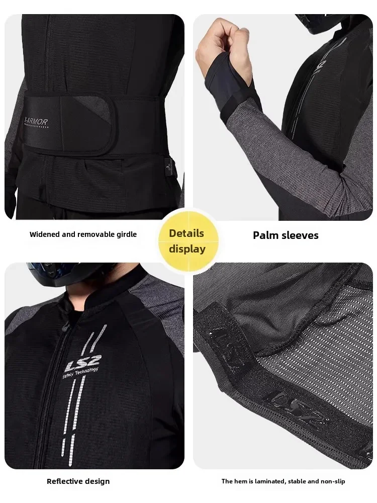 LS2 Motorcycle CE Certified Summer Breathable Racing Jacket Body Armor Men Women Motorcyclist Jacket Armor Clothing Motorcycle Jacket Motorcycle Armor Motorcycle Clothing
