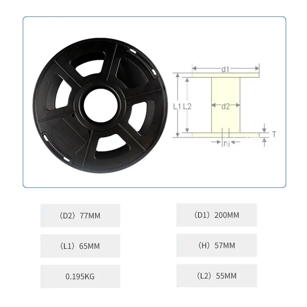 Empty Cable Wire Wrap Reel Drum for Lights Rope Leads Cables Filament 3D Printers