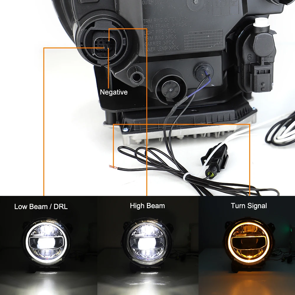 送料無料 2018+ ジープ ラングラー JL JT 角斗士 9インチ LED 光環付き