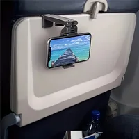 Airplane Phone Holder Portable Travel Stand Desk Flight Foldable Adjustable Rotatable Selfie Holding Train Seat Stand Support 1