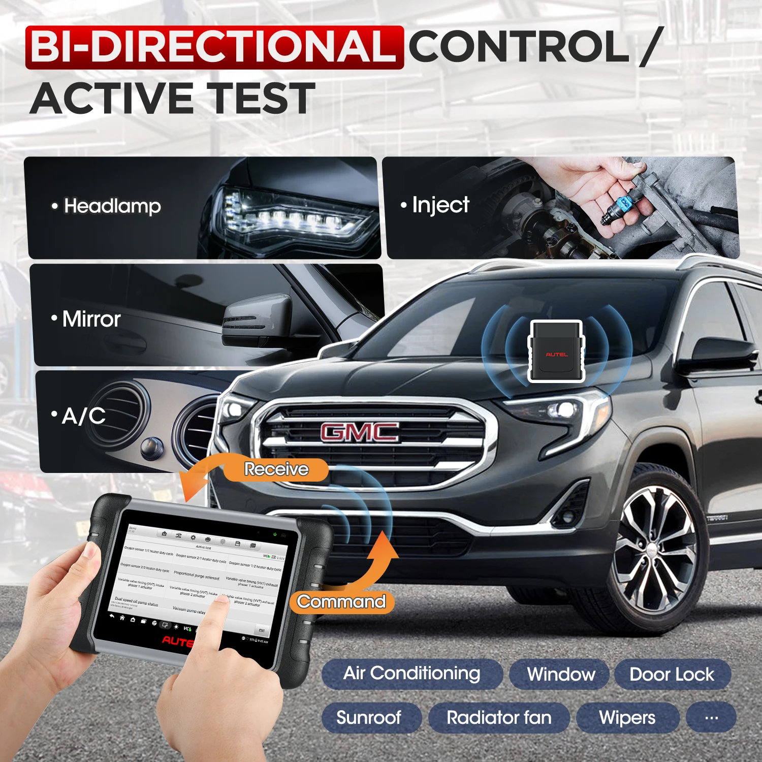 Autel MK808BT PRO 진단 도구 OE 레벨 모든 시스템 진단, 36+ 서비스를 갖춘 전체 양방향 제어 스캐너