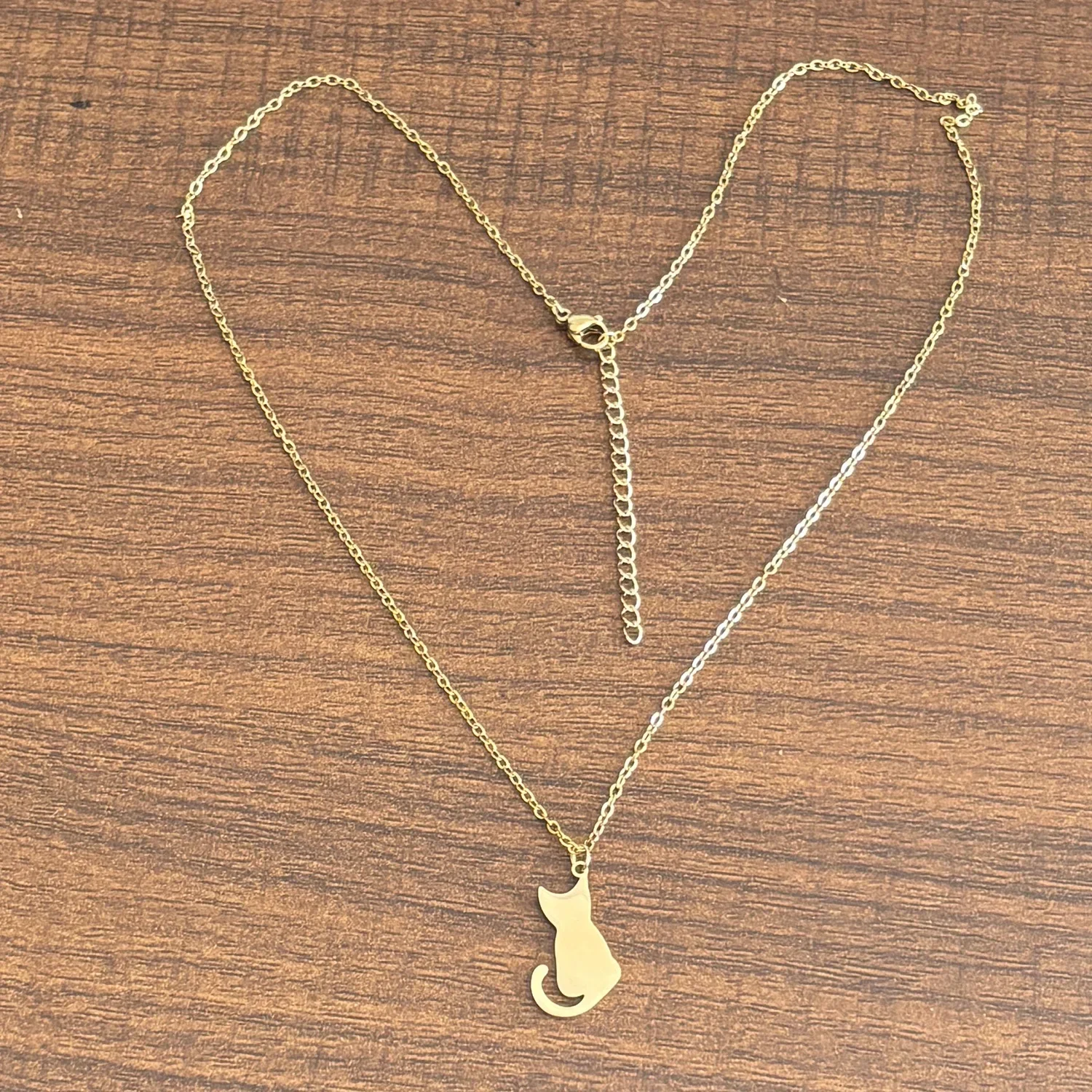 قلادة بدلاية قطة من الفولاذ المقاوم للصدأ للنساء ،...