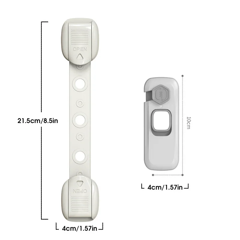 LARGE Black Refrigerator Lock with Padlock -4355lbwp