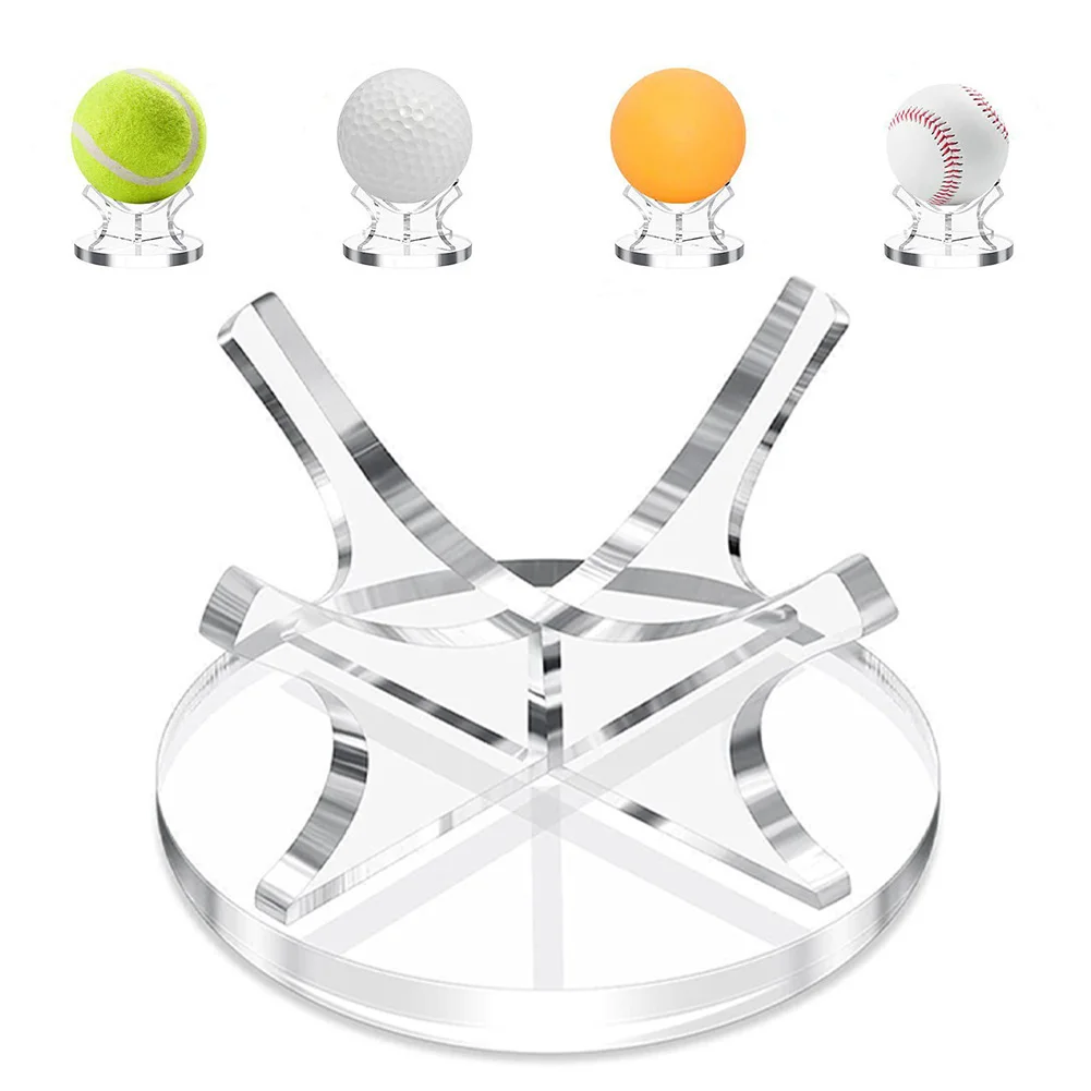 Acrylic Multi-function Basketball Ball Stand Display Holder Clear Display Rack for Baseball GOLF Softball Tennis Ball Spheres 6