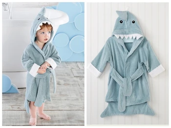 Accappatoio in cotone per bambini Asciugamano da bagno Felpe con cappuccio per cartoni animati Neonate Ragazzi Indumenti da notte Coperta da bagno Bambini Accappatoio morbido Pigiama Abbigliamento per bambini 1