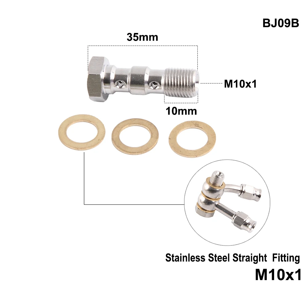brake oil connector m10x1 AN3 M10x1.25 Motorcycle Motor Bike Hydraulic Brake Oil Hose Line Banjo Fitting stainless Steel