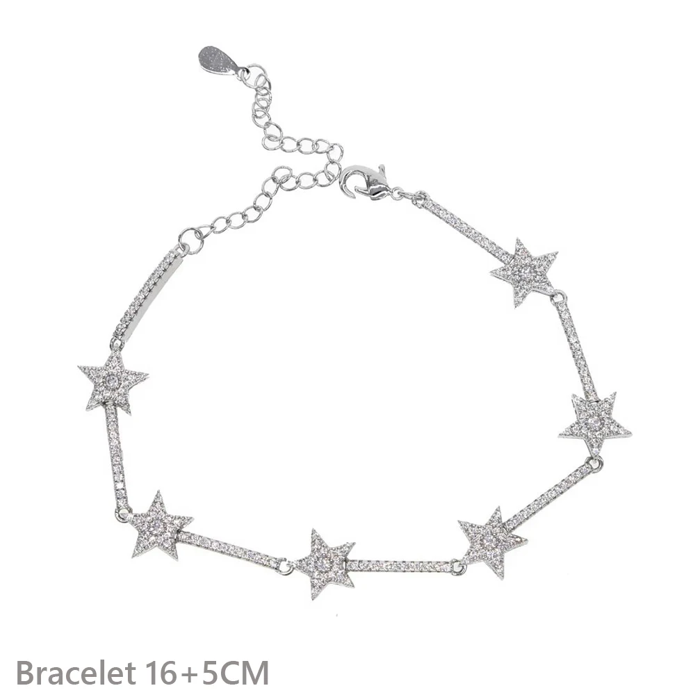 2025 Micro Paved 5A Cubic Zirconia CZ Geometric Star
