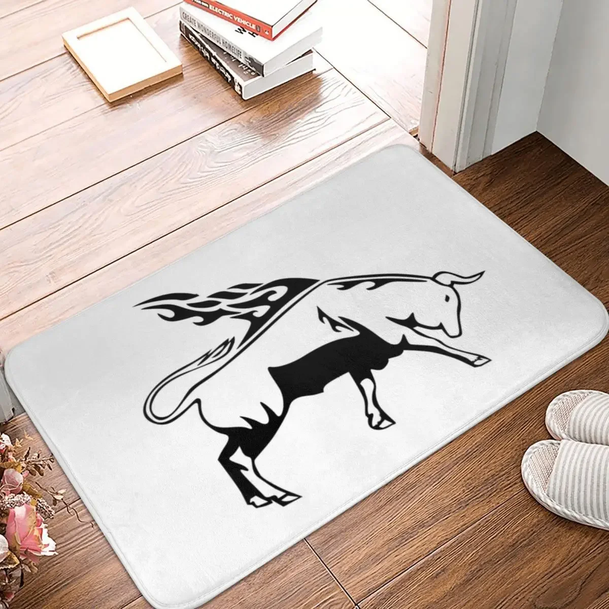 

Distressed Bullfighting Doormat Rug Carpet Mat Footpad Polyester Anti-slip Absorbent Mat Entrance Kitchen Bedroom Balcony Toilet