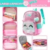 Hot Sale Sequin New Cartoon Animal Backpack 16'' Cat Printing Student Cartoon Cute Children's Schoolbag with Lunchbag and Penbag 6