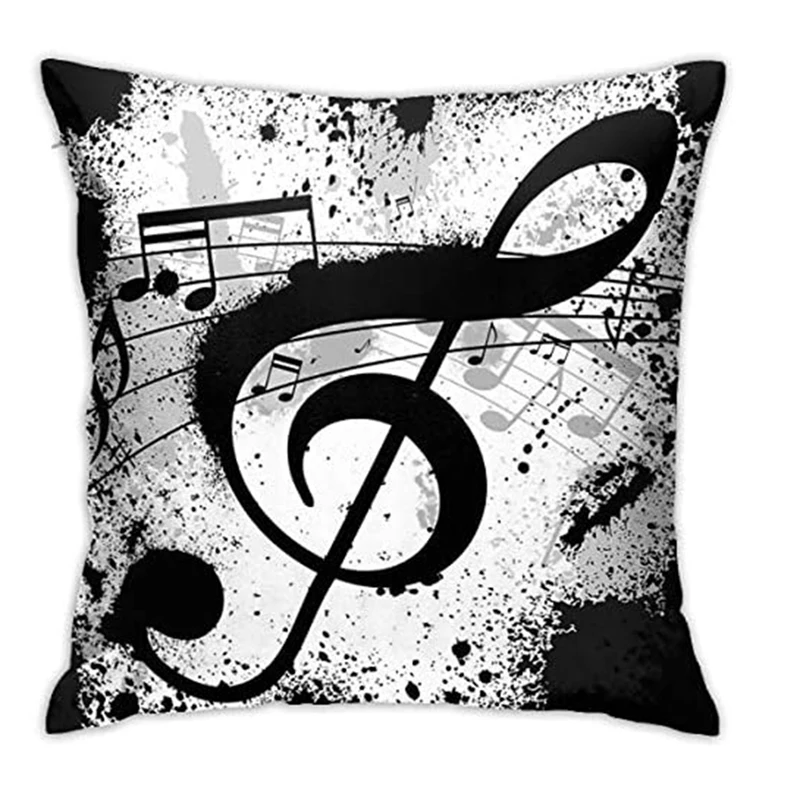 

New Music Note Throw Cushion Cover Throw Pillow Cover New-Living Series Decorative Throw Pillow Case Double Side-Design