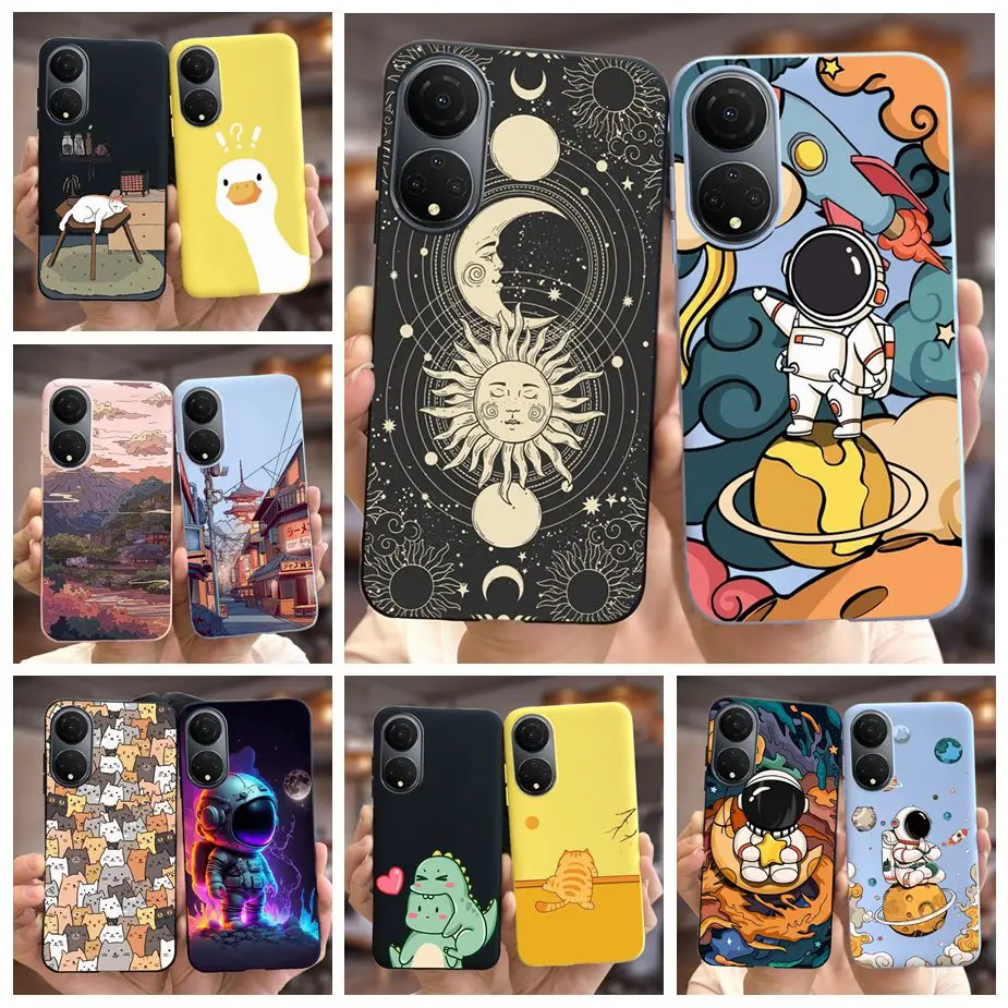 Cute Astronauts Cartoon Soft TPU Phone Case Cover