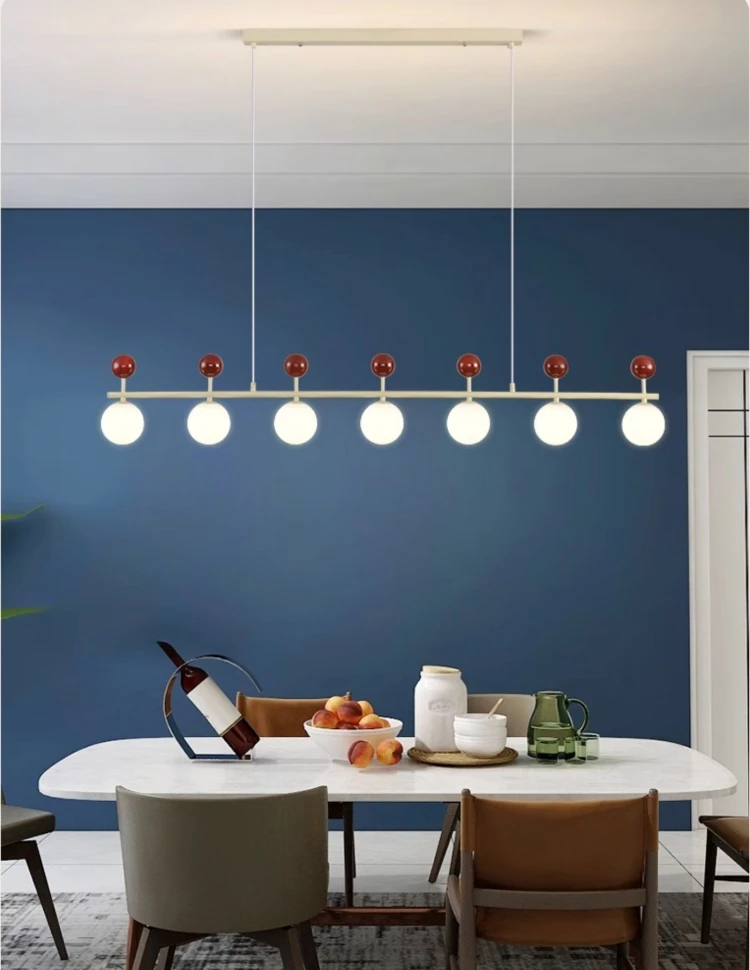 LED Creme Stil Kronleuchter Französisch Glas Ball Anhänger Lampe Für Wohnzimmer Schlafzimmer Restaurant Moderne Esstisch Hängen Lampe – Detail 16