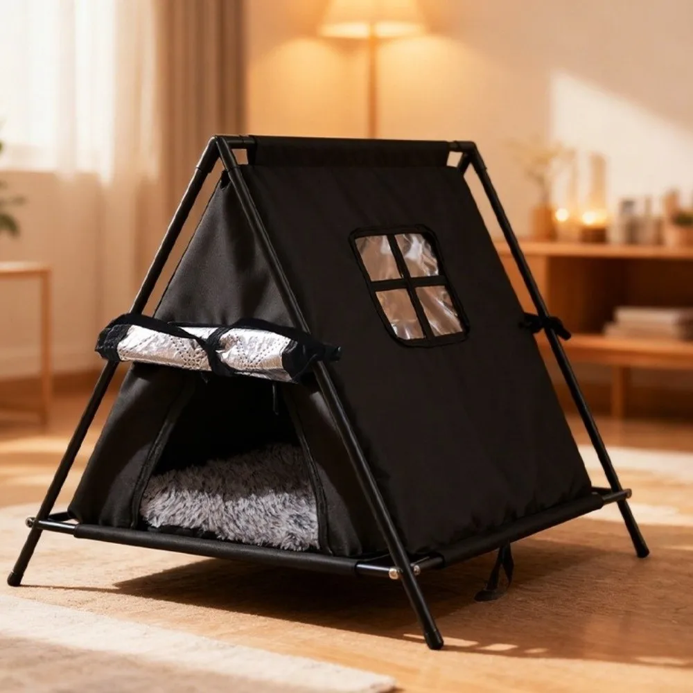 Pet Hideaway Portable Outdoor Pet Tent Foldable Warm Insulated Dog House Waterproof Oxford Dog Cave Hut Camping Use