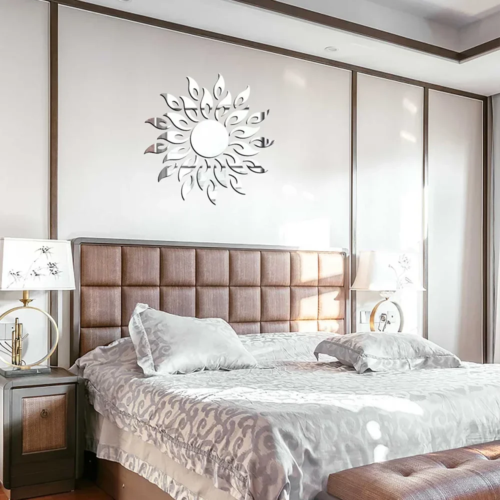 HUSHUI 15 Pezzi Adesivo da Parete a Specchio Nero Acrilico 3D Specchio a Goccia Arte da Parete per Soggiorno Camera da Letto Decorazione