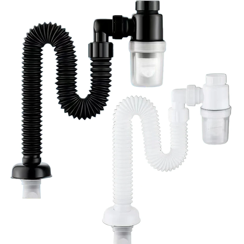 Universal Kitchen Sink Drain Anti Clogging Telescopic Flexible Sink Drain Home Sink Hose Washbasin Pipeline for Bathroom Sink 3