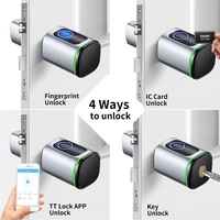 Keyless Smart Cylinder Lock with Tuya Smartlife App RFID NFC IC Card Pin Code/ Fingerprint Mechanical Key Unlock support Gateway - Image 2