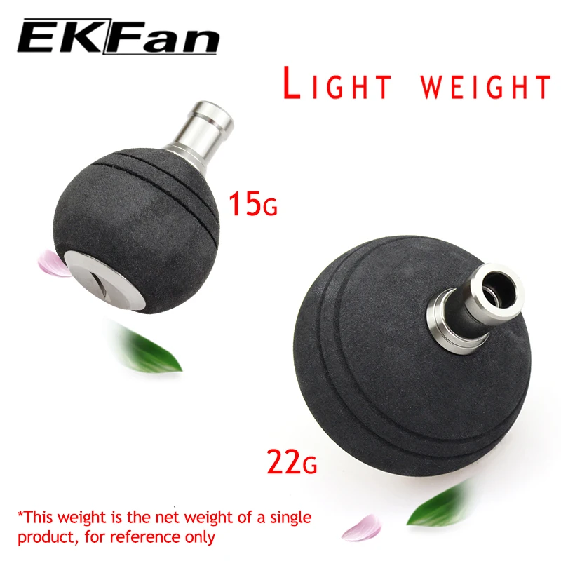 fishing reel fishing tackle accessory EKfan 38/50MM EVA Knobs With 7x4x2.5MM Bearings Suit 4MM Shaft Axle Fishing Reel Handle For SHI&DAI Spinning Baitcast Wheel DIY