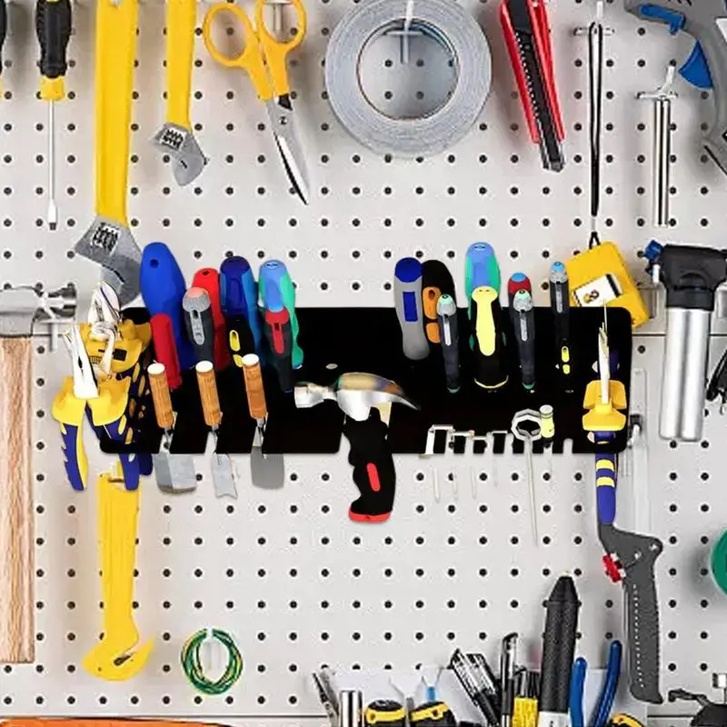 Screwdriver Storage Rack Heavy Duty Metal Multi-functional Tool Organizer Storage Shelf 40cm/15.75 Inch Hand Tool Organizer 2