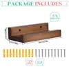 6Pcs Wood Vinyl Record Shelf Wall Mount Small Wall Record Holder Display Shelf Vinyl Record Shelves Record Album Display Holder 6