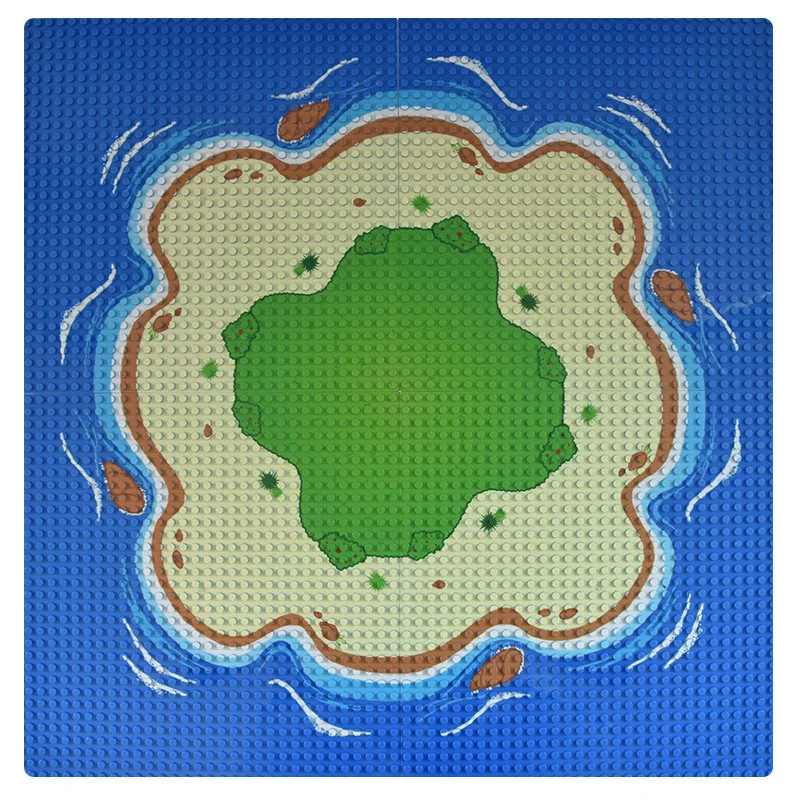 32*32dots Baseplate Beach Island Base Plate Building Blocks Compatible Brands Bricks Plate Christmas Gift Toys for Children 1 pc
