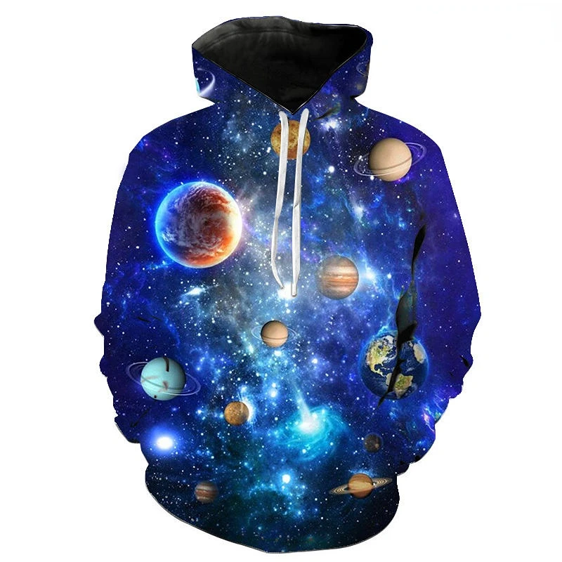 

2023 Astronaut Space Milky Way Universe Planet Printed 3D Hoodies Men Women Children Fashion Sweatshirt Streetwear