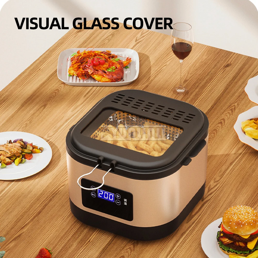 Household Electric Deep Fryer Intelligent Freidoras Con Aceite Temperature Adjustable Frying Machine 1