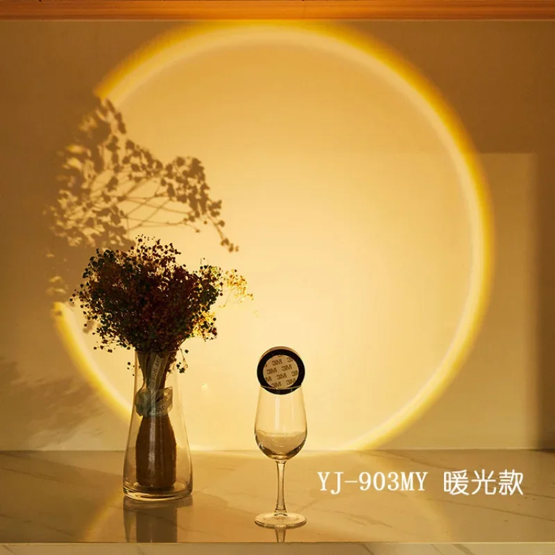 Battery Powered Touch LED Cabinet Lights Stick On Wall Sunset Lamp for Kitchen Bedroom Closet Cupboard Night Light Decoration